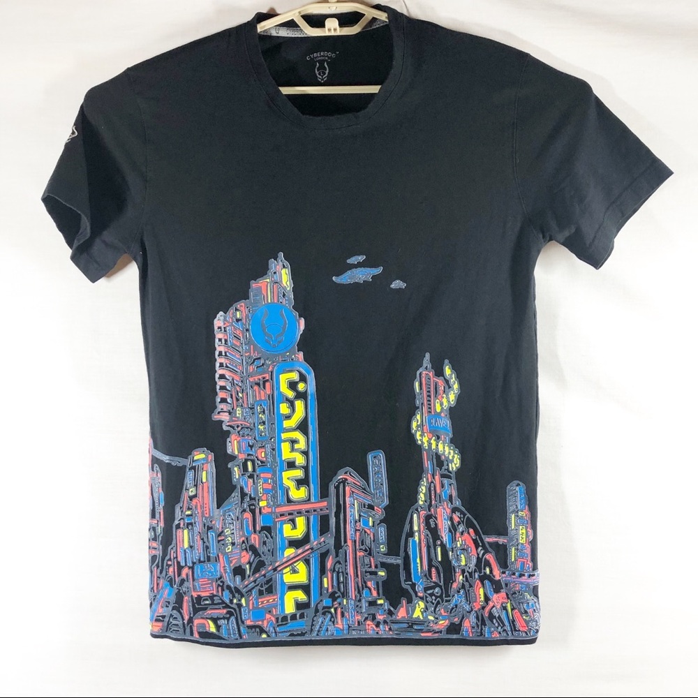 Cyberdog London colorful T Shirt Large